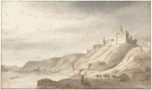 Schloss Rheinfels bei St. Goar am Rhein von Lambert Doomer