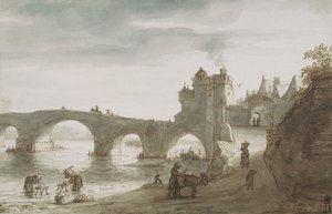 Brücke über die Loire bei Amboise, 1640er Jahre