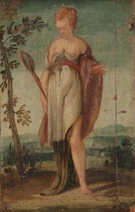 Frau mit Spiegel von Lambert Sustris