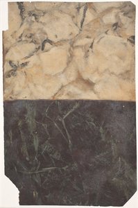 Entwurf für zwei verschiedene Arten der Marmorierung, eine schwarz-blaue und eine gold-weiße