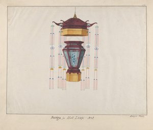 Entwurf für eine Hallenlampe, ca. 1800-1810