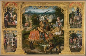 Legende des Heiligen Georg von Lancelot (school of) Blondeel