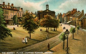 Marktplatz, Chipping Norton, Oxfordshire, Ende des 19. oder Anfang des 20. Jahrhunderts von Langsdorff and Co