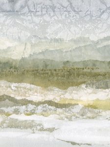 Nebelige Bergschichten