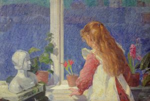 Mädchen am Fenster