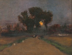 Landschaft mit untergehender Sonne, 1890-1900