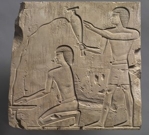 Priester bei der Durchführung von Begräbnisriten, ca. 667-647 v. Chr. von Late Period Egyptian