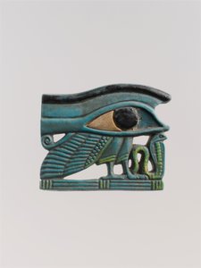 Wedjat-Auge Amulett, 525-332 v. Chr. (grüne Fayence) von Late Period Egyptian