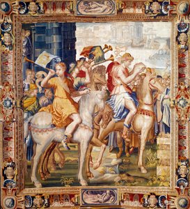 Herolde reiten. Vorhang aus der Geschichte von Artemise von Laurent Guyot