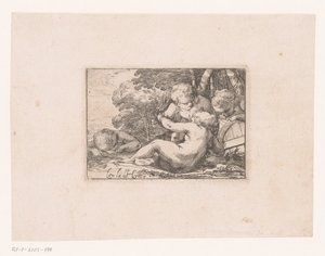 Bacchanal mit betrunkenen Putti