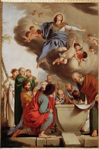 Mariä Himmelfahrt, Apostel schauen auf leeres Grab