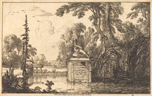 Teich in einem formalen Garten von Laurent de la Hyre