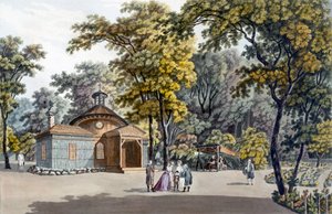 Die Einsiedelei im Garten des Kaiserpalastes von Laxenburg, Österreich, um 1790