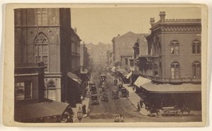 Montgomery Street von Market Street; San Francisco; Momentaufnahme von Lawrence and Houseworth