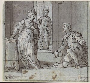 Haman fleht Esther um sein Leben an