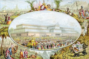 Königin Victoria kommt zur Eröffnung der Großen Ausstellung im Crystal Palace, London, 1851
