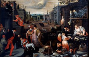 Februar aus der Serie Die Jahreszeiten, spätes 16. oder frühes 17. Jahrhundert von Leandro Bassano