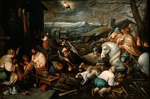 Januar aus der Serie Die Jahreszeiten, spätes 16. oder frühes 17. Jahrhundert