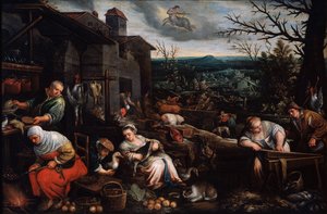 November aus der Serie Die Jahreszeiten, spätes 16. oder frühes 17. Jahrhundert von Leandro Bassano