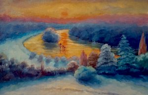 Weihnachten, die Aussicht vom Richmond Hill von Lee Campbell