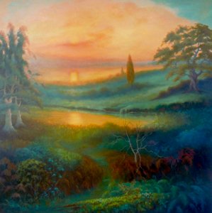 Üppige Landschaft