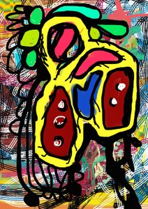 Bunte Graffiti-Kreatur