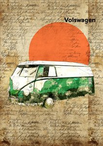 Retro-Van-Sonnenuntergang