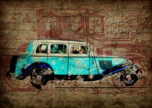 Rustikales Vintage Auto von Lembayung senja studio [Vintage Poster]