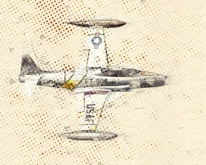Vintage Jet Blueprint von Lembayung senja studio [Vintage Poster]