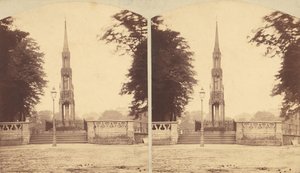Gruppe von 8 frühen Stereographien von britischen Denkmälern, Gedenkstätten und Gräbern, 1850er-1910er