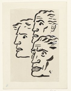 Drei Männergesichter von Leo Gestel (signed by artist)