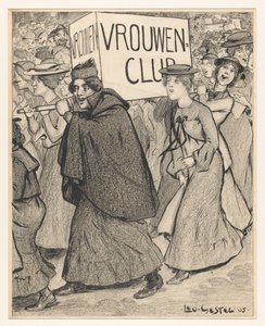 Frauen in einem Umzug eines Frauenclubs von Leo Gestel (signed by artist)