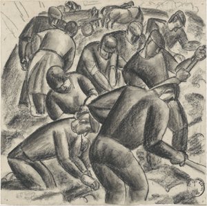 Kartoffelernter bei der Arbeit auf dem Feld