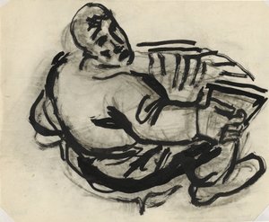 Mann mit Akkordeon von Leo Gestel