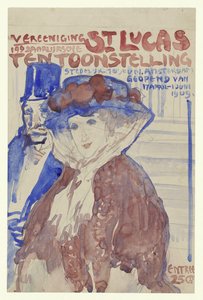 Entwurf für das Plakat der 19. jährlichen Ausstellung der Vereening St. Lukas im Stedelijk Museum in Amsterdam