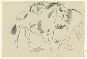 Zwei Pferde von Leo Gestel