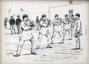 La Boxing - Französische Armeen - Zeichnung von Leon Couturier (1842-1935) - für „Die Flagge“ - Monitor der Liga der Patrioten - 22. August von Leon Antoine Lucien Couturier