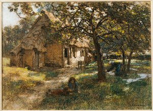 Hütte, Normandie, 1900 von Leon Augustin Lhermitte