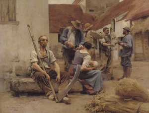 Die Erntehelfer bezahlen, 1882