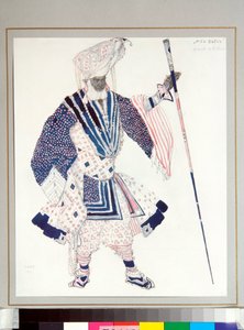 Ballets russes: Hohepriester Kostüm für das Ballett Der blaue Gott von Michel Fokine von Leon Bakst