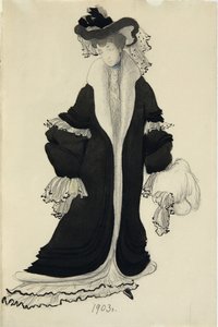 Kostümentwurf für Frau L. Bakst, 1903 von Leon Bakst