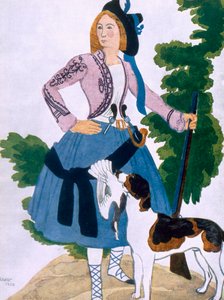 Kostümentwurf für Die Jägerin, 1922