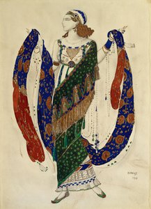 Kostümentwurf für eine Tänzerin aus "Cleopatra", 1910