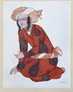 Kostümentwurf für das Ballett Scheherazade von N. Rimski-Korsakow, 1922