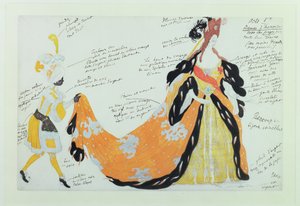 Kostüm für Dame und ihren Pagen, für Diaghilev-Ballett