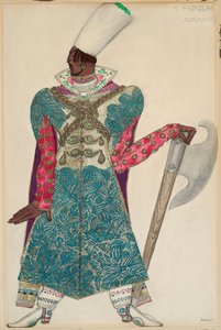 Kostüm für "Sadko", Oper unter der Regie von Nicolas Rimski-Korsakow. Werk von Leon Bakst