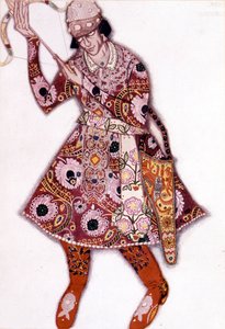 Kostüm von Léon Bakst für „Der Feuervogel“ von Stravinsky an der Pariser Oper, Juni 1910 von Leon Bakst
