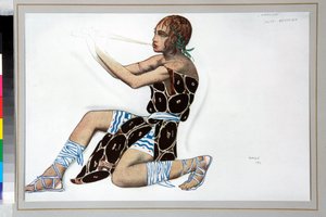 Narziss - Kostümentwurf von Leon Bakst für das Ballett "Narziss" von Nicolas Tcherepnine von Leon Bakst