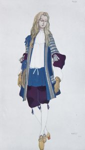 Page der Prinzessin. Kostümentwurf für das Ballett Dornröschen von P. Tschaikowsky, 1916