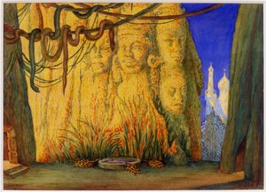 Bühnenbild für das Ballett Blauer Gott von R. Hahn, 1911 von Leon Bakst